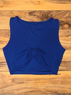 Women’s Royal Blue Twist Front Crop Top